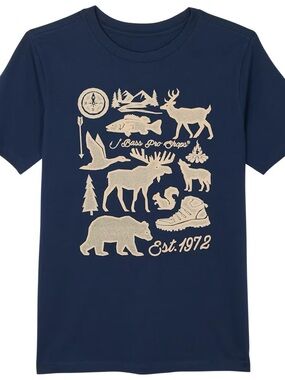 Bass Pro Shops Graphic Short-Sleeve T-Shirt for Kids - Dress Blues - L